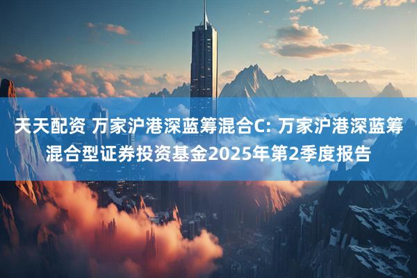 天天配资 万家沪港深蓝筹混合C: 万家沪港深蓝筹混合型证券投资基金2025年第2季度报告